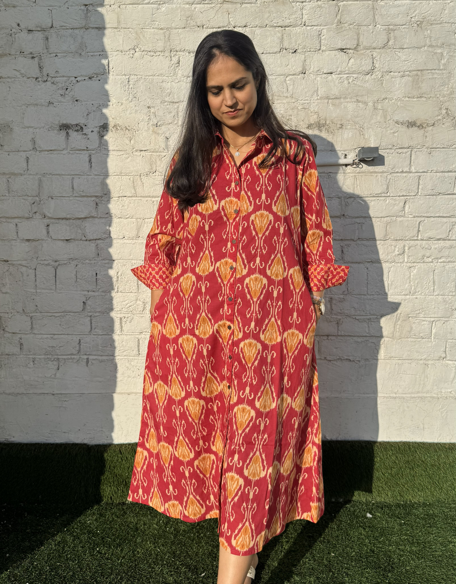 Jaipur Ikat Cotton Regular Fit Dress – GULABISHEHAR