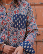 Ajrakh Mandala Cotton Oversized Shirt