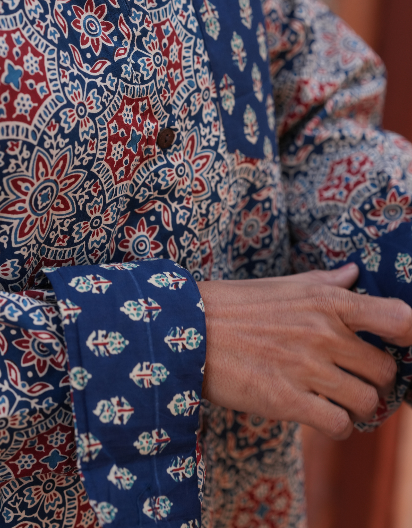 Ajrakh Mandala Cotton Oversized Shirt