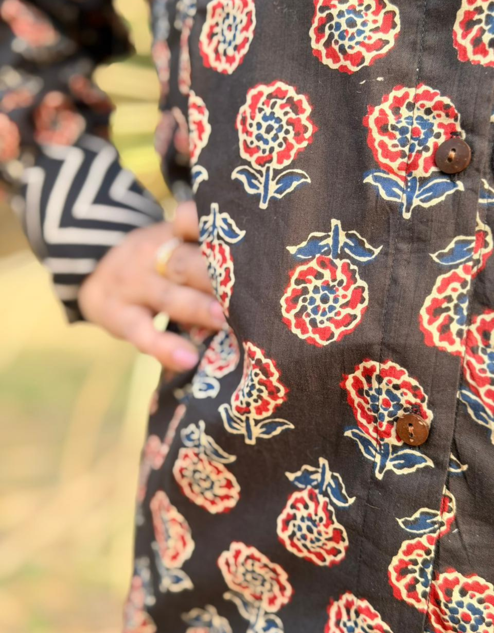 Black Gulmohar Cotton Oversized Shirt