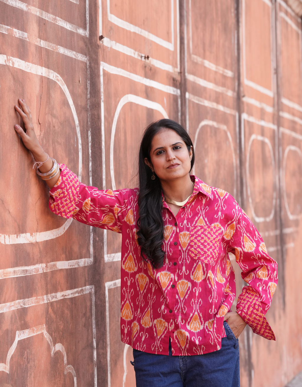 Jaipur Ikat Cotton Oversized Shirt