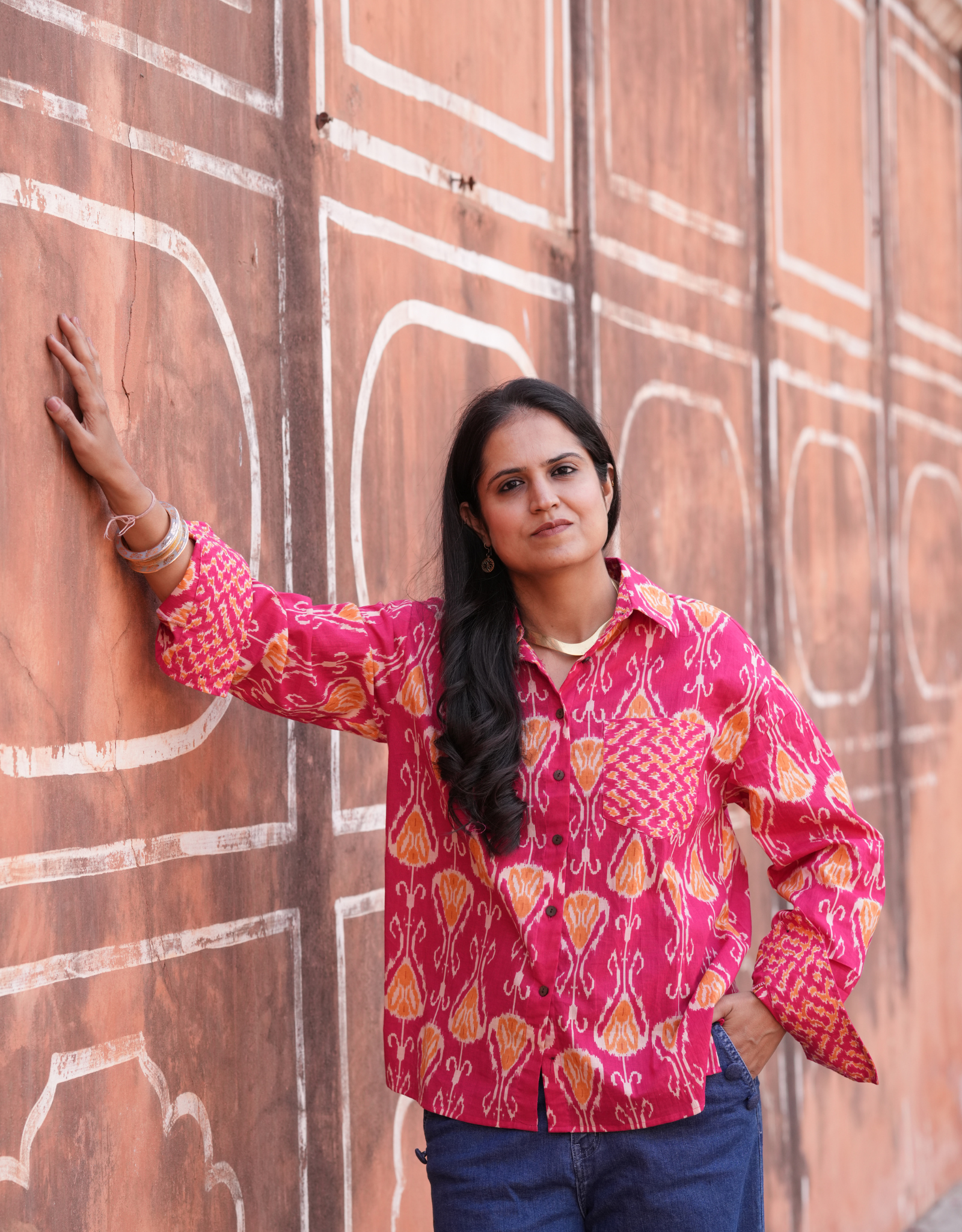 Jaipur Ikat Cotton Oversized Shirt