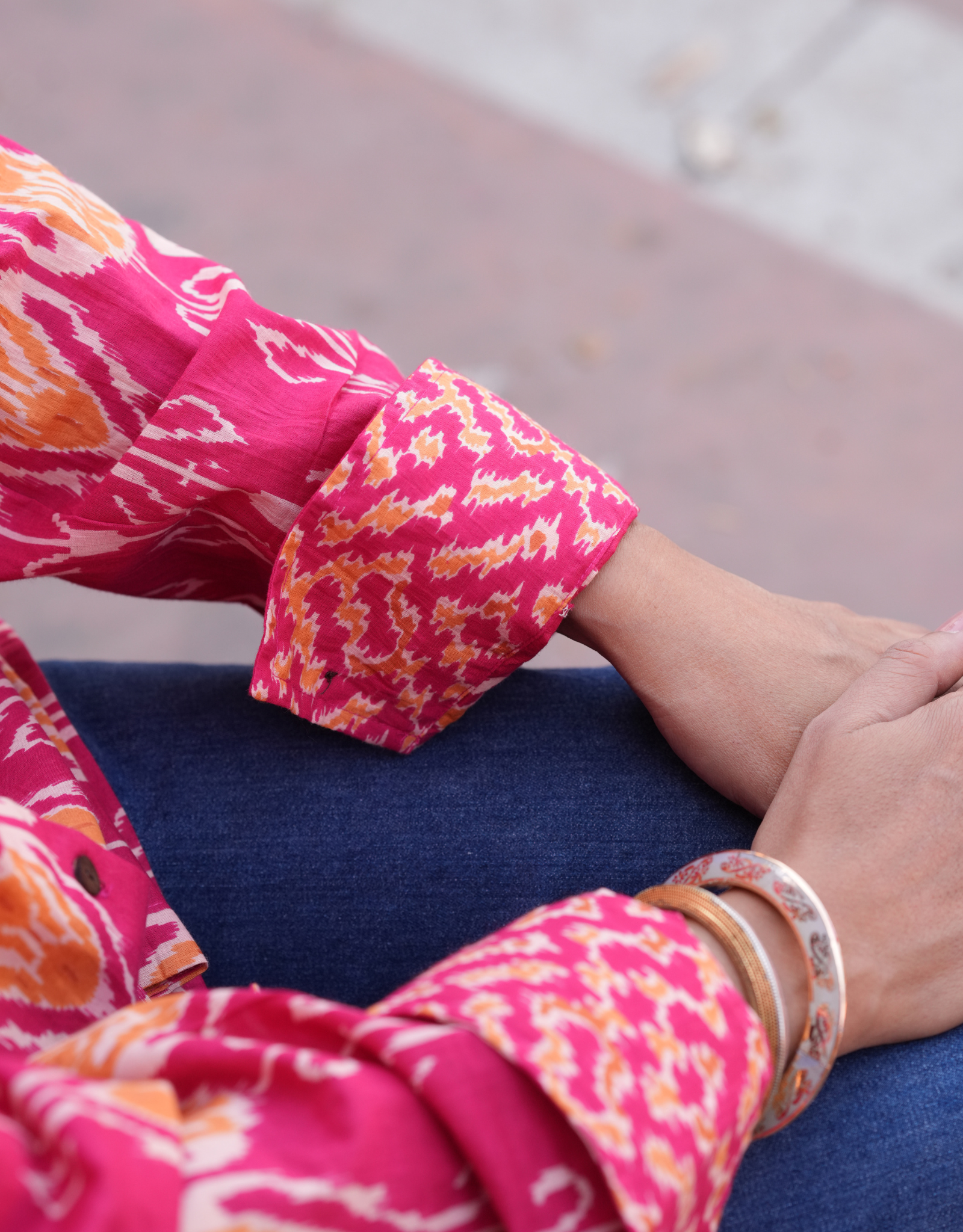 Jaipur Ikat Cotton Oversized Shirt