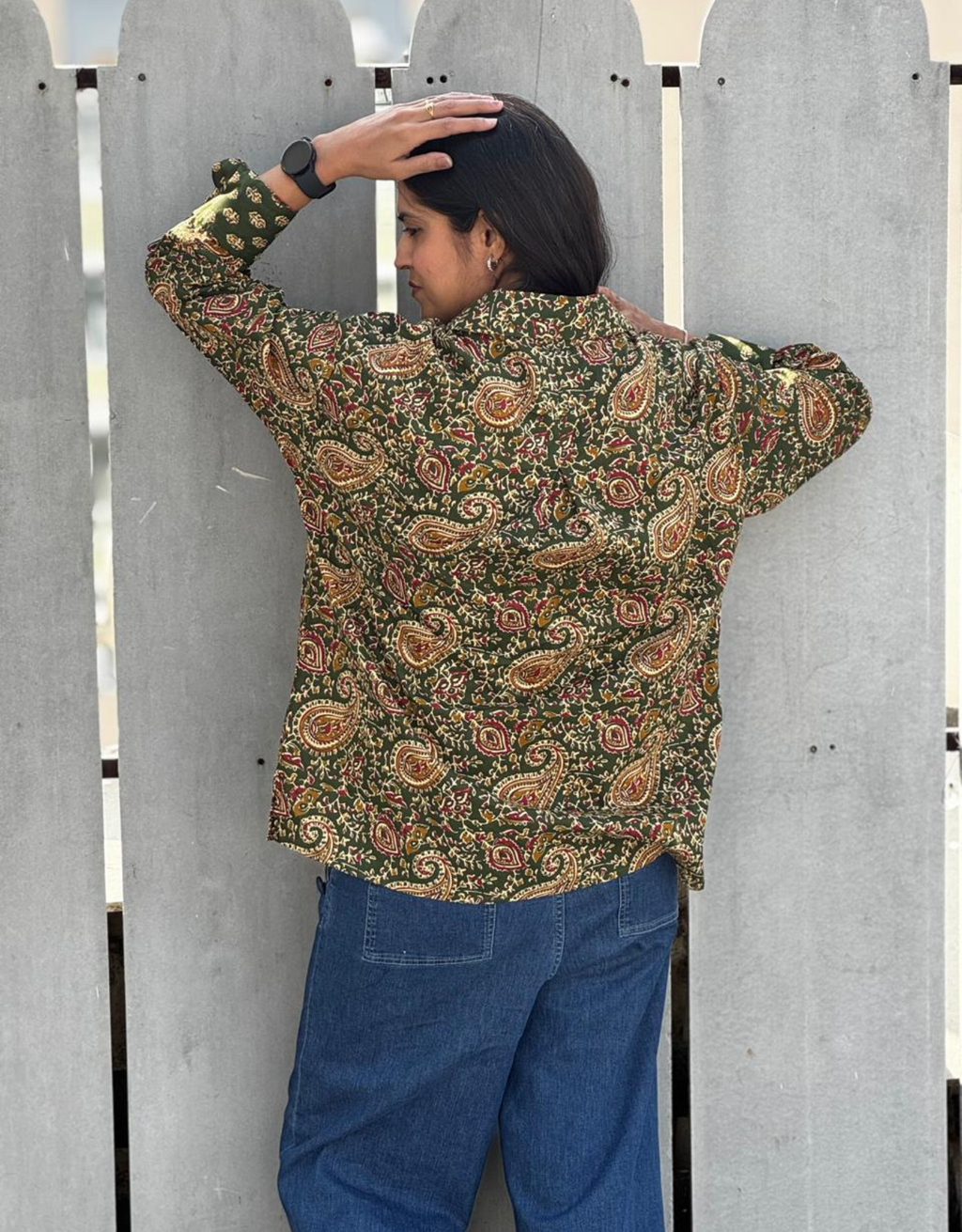 Bangalore Garden Paisley Cotton Oversized Shirt