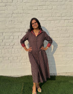 Black Butti Cotton Regular Fit Dress