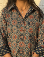 Ajarakh Mandala Cotton Regular Fit Dress