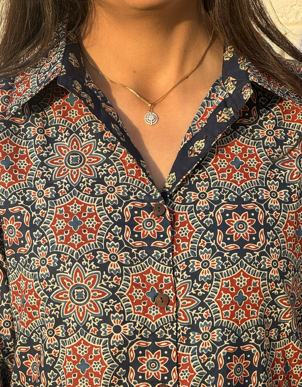 Ajarakh Mandala Cotton Regular Fit Dress