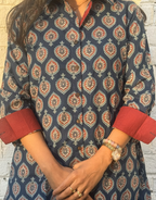 Ajarakh Patta Butti Cotton Regular Fit Dress