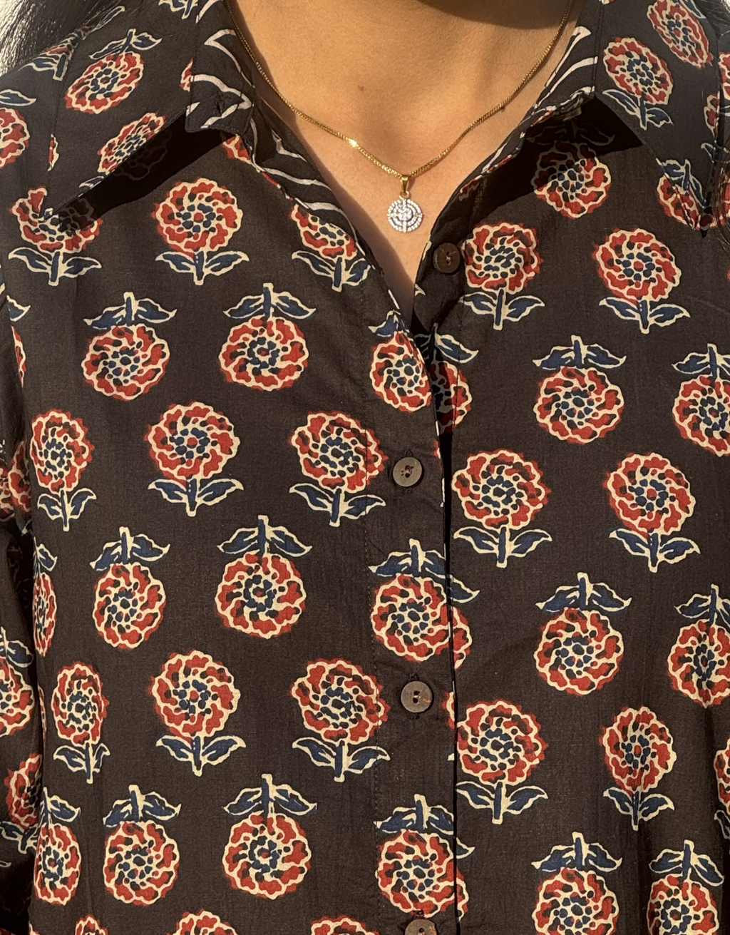 Black Gulmohar Cotton Regular Fit Dress