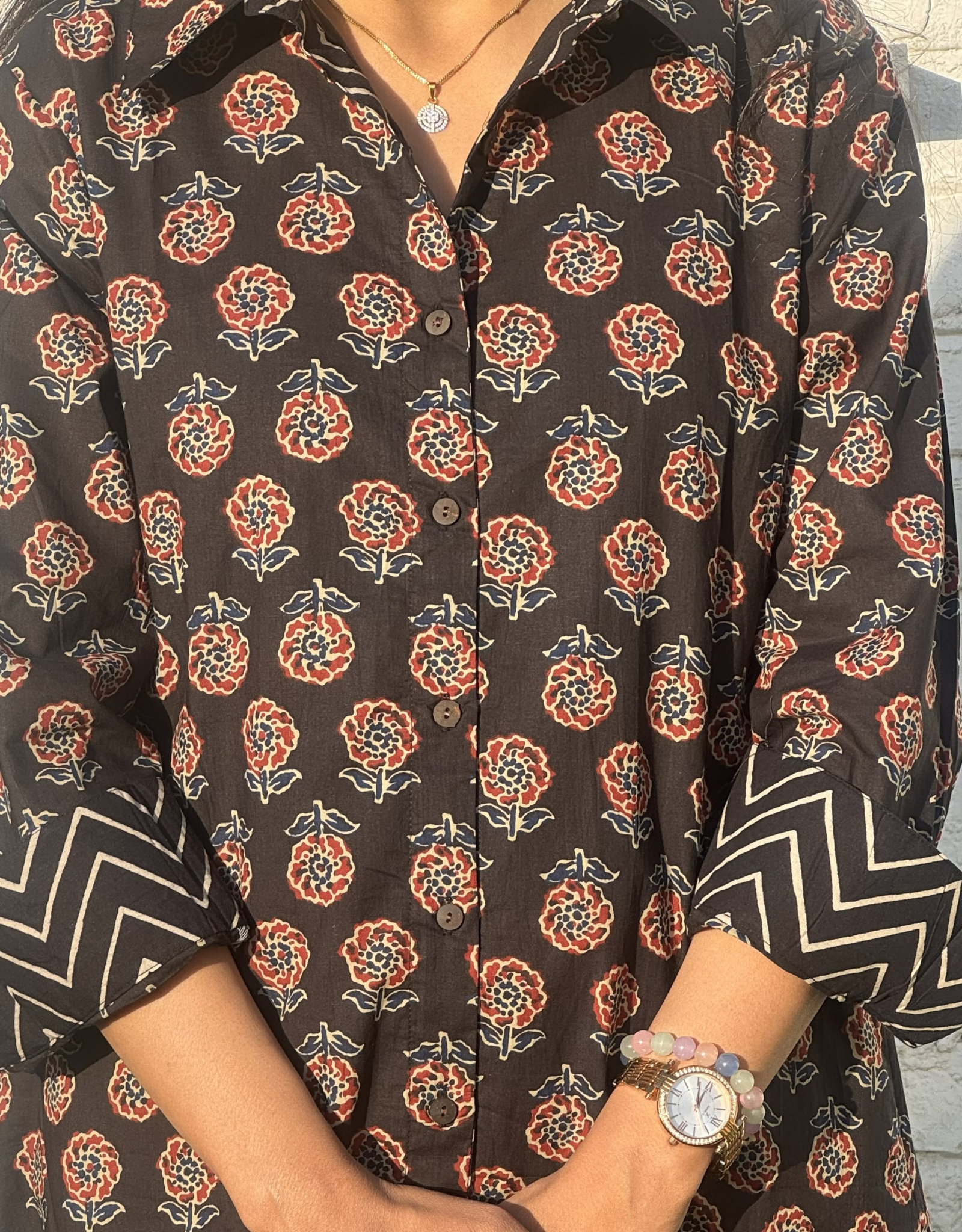 Black Gulmohar Cotton Regular Fit Dress