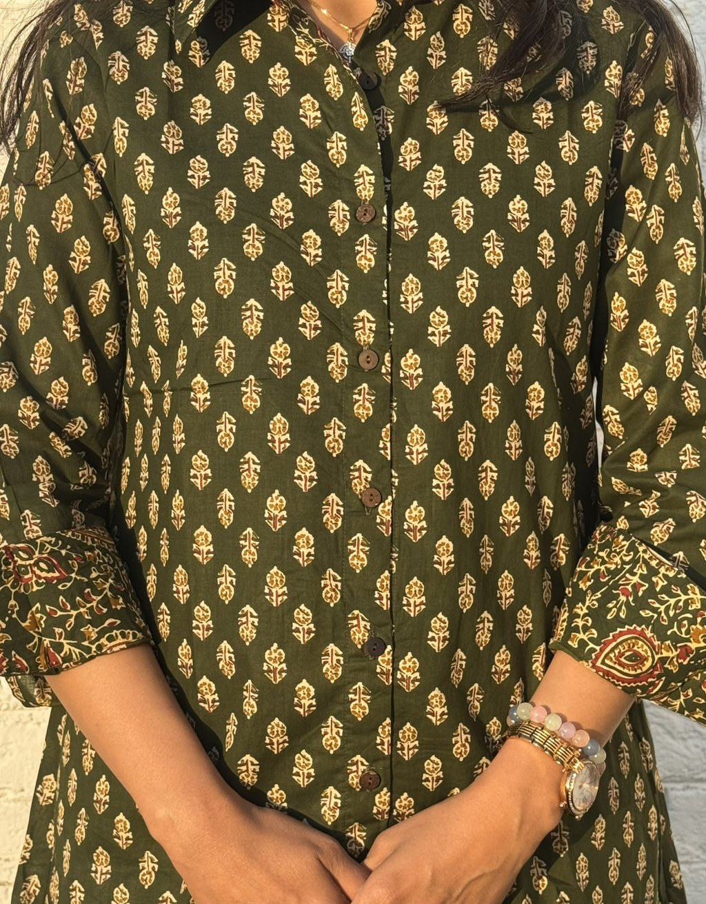 Banglore Garden Butti Cotton Regular Fit Dress