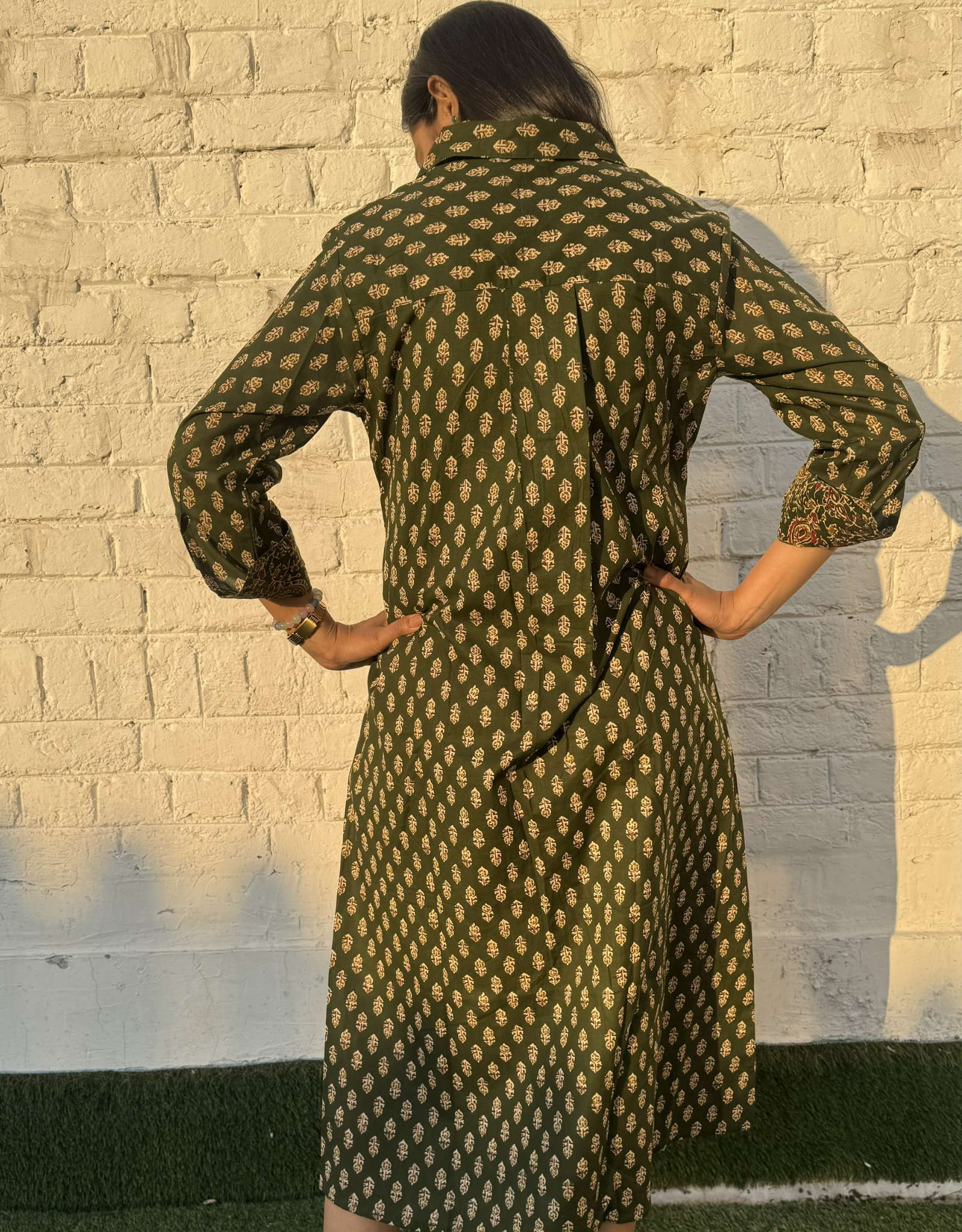 Banglore Garden Butti Cotton Regular Fit Dress