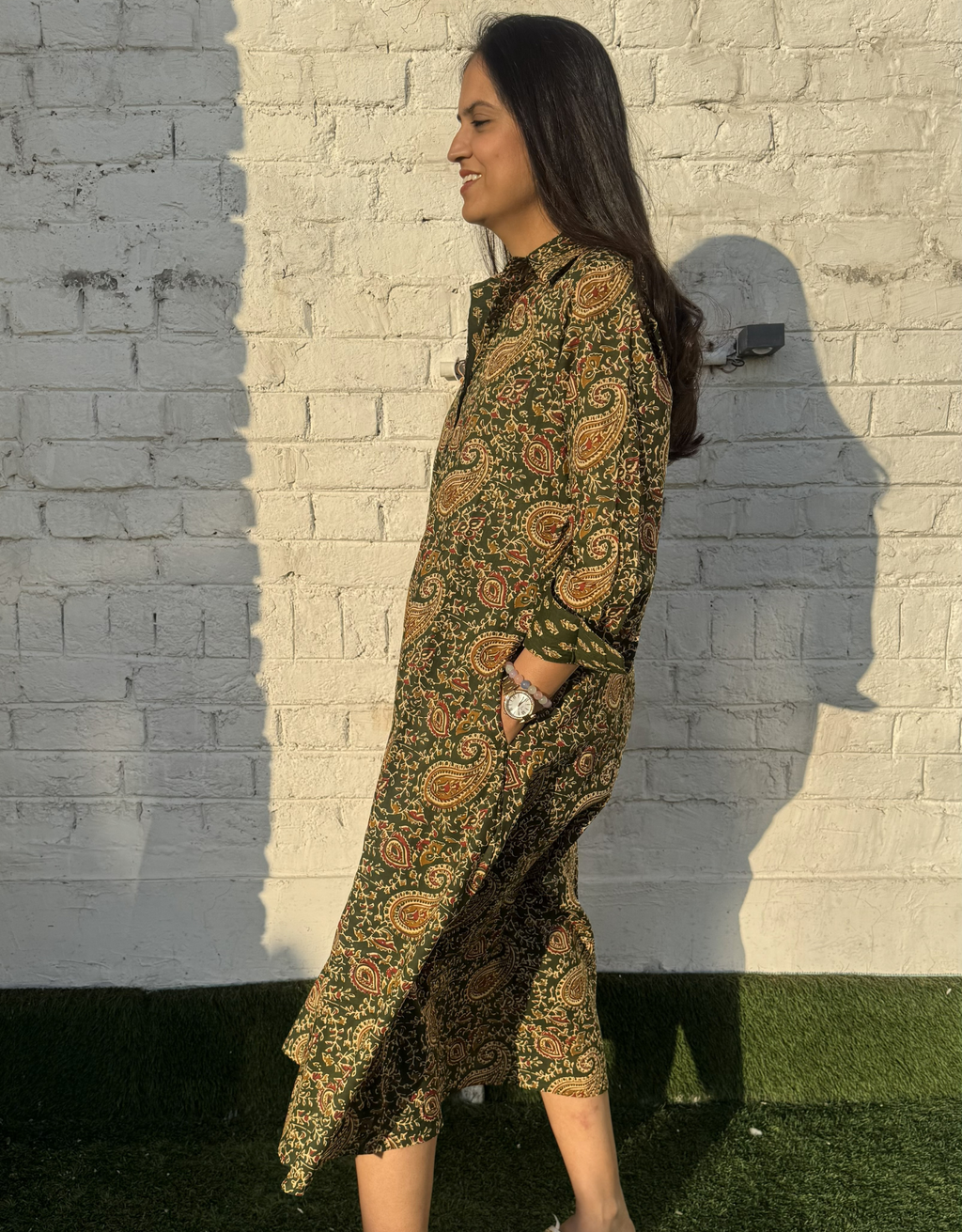 Banglore Garden Paisley Cotton Regular Fit Dress