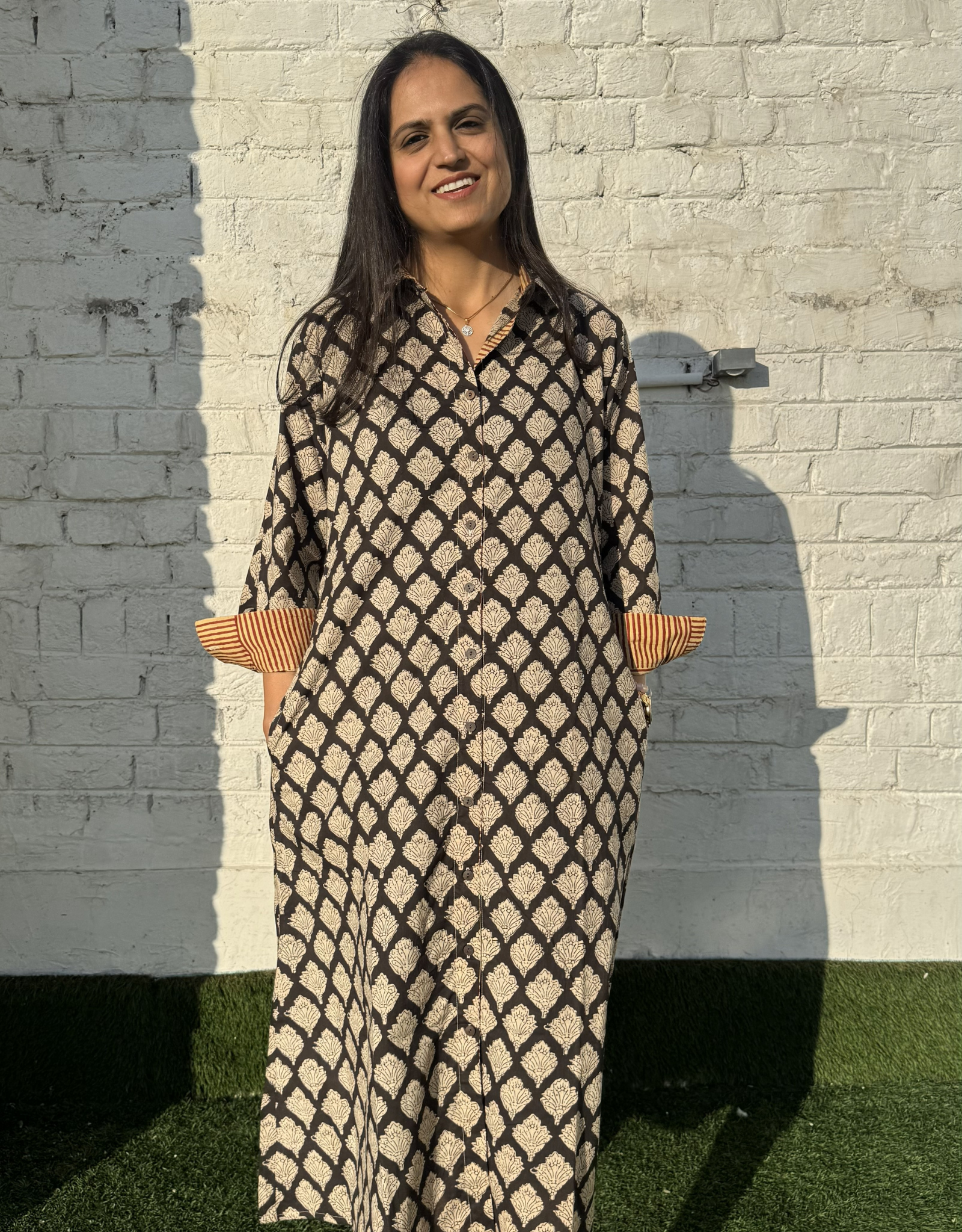 Mono B&W  Butta 2 Cotton Regular Fit Dress