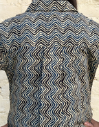 Punjab Mustard Zigzag Cotton Regular Fit Dress