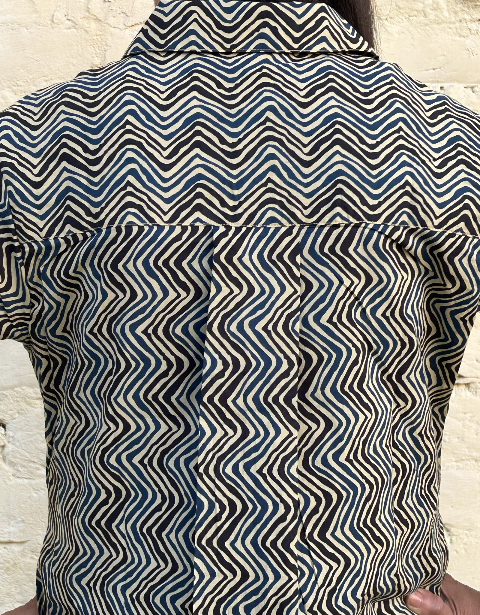 Punjab Mustard Zigzag Cotton Regular Fit Dress