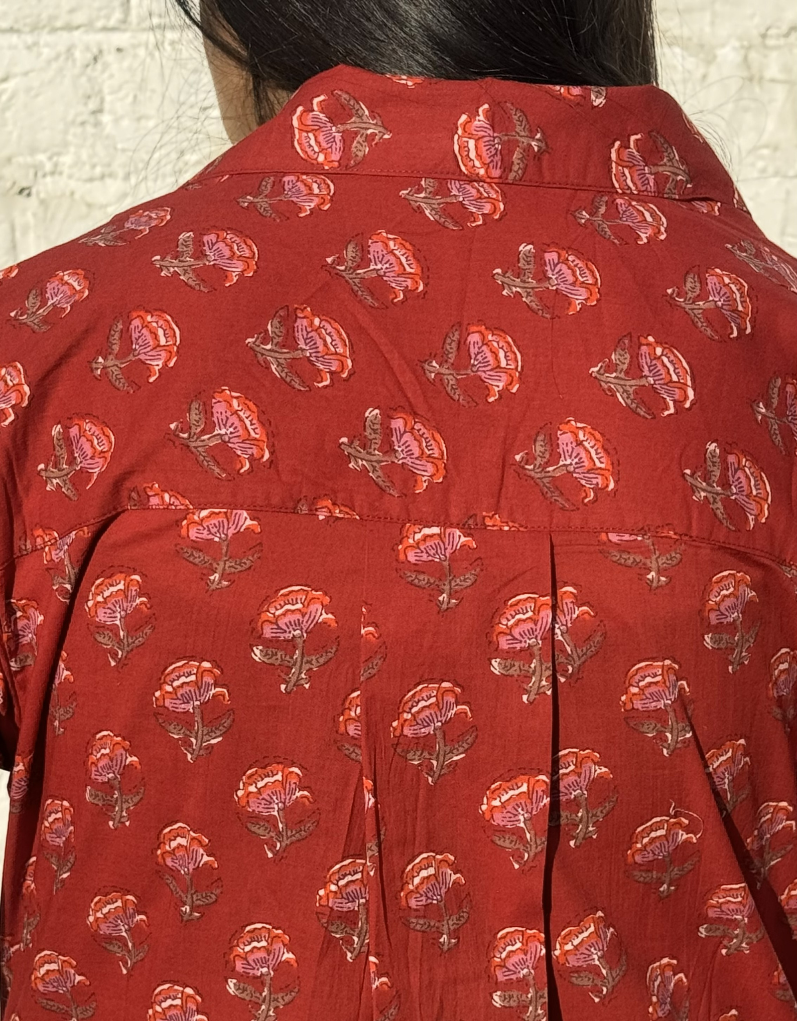 Red Gulmohar Cotton Regular Fit Dress