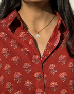 Red Gulmohar Cotton Regular Fit Dress