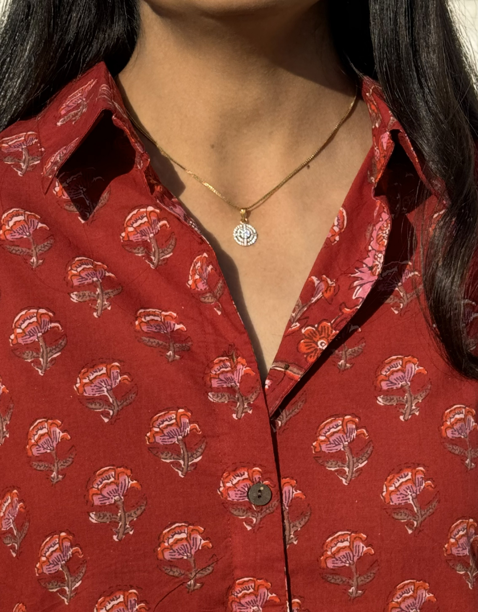 Red Gulmohar Cotton Regular Fit Dress