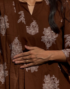 Farshi Pure Cotton Salwar Suit - Brown