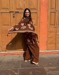 Farshi Pure Cotton Salwar Suit - Brown