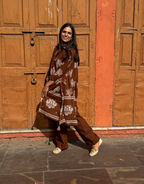 Farshi Pure Cotton Salwar Suit - Brown