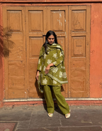 Farshi Pure Cotton Salwar Suit - Green