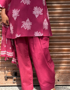 Farshi Pure Cotton Salwar Suit - Pink