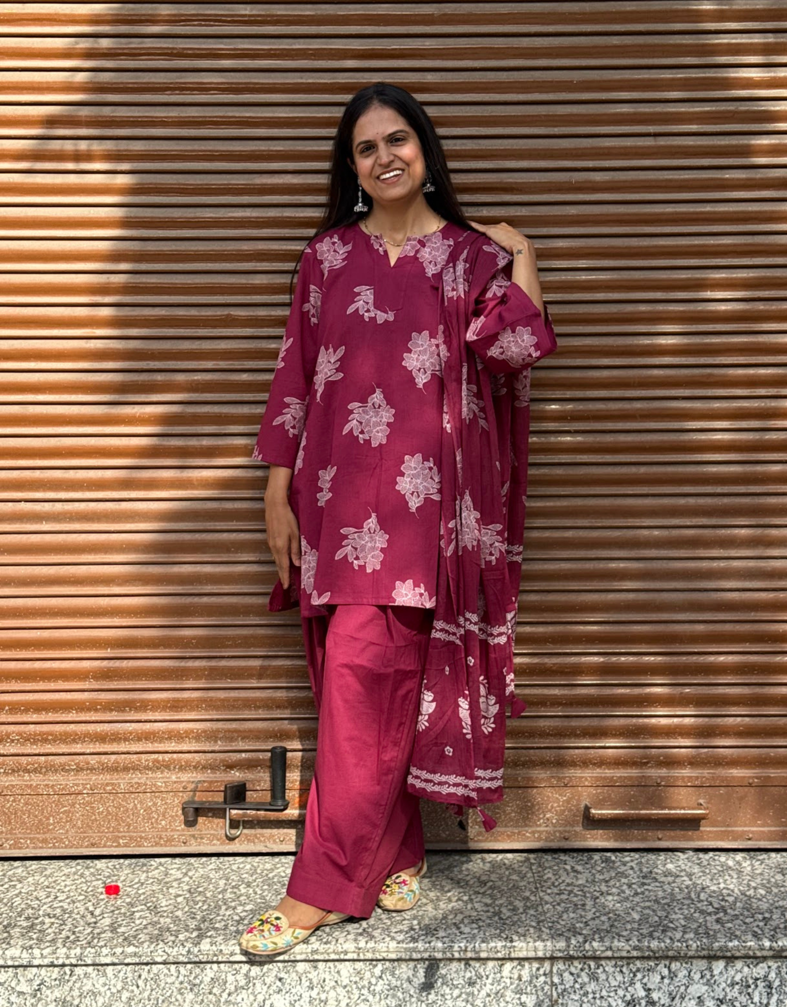 Farshi Pure Cotton Salwar Suit - Pink