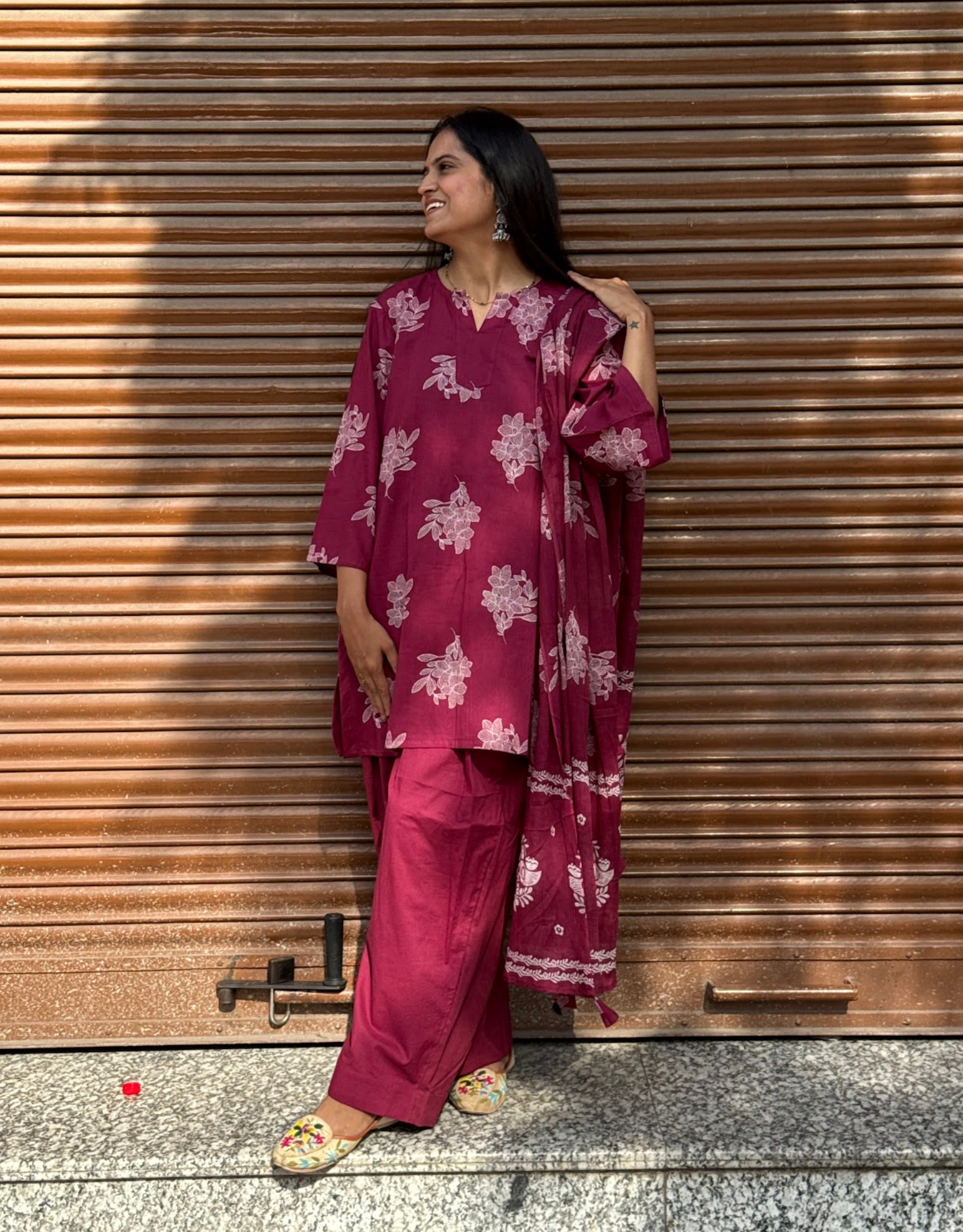 Farshi Pure Cotton Salwar Suit - Pink