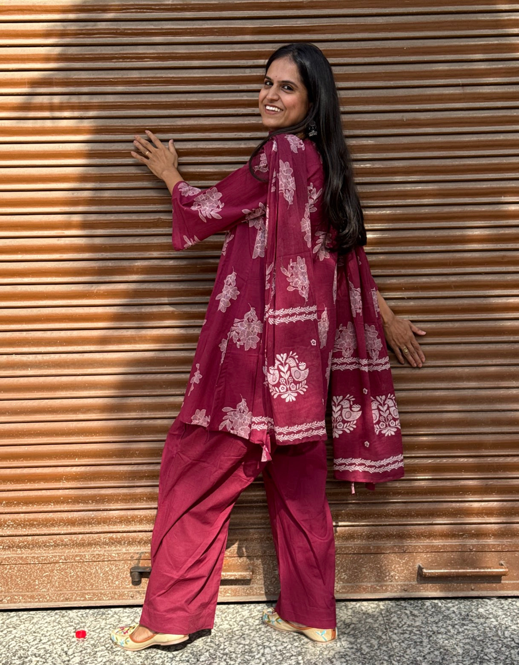 Farshi Pure Cotton Salwar Suit - Pink