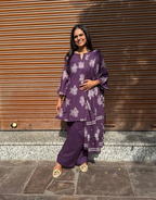 Farshi Pure Cotton Salwar Suit - Purple