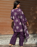 Farshi Pure Cotton Salwar Suit - Purple