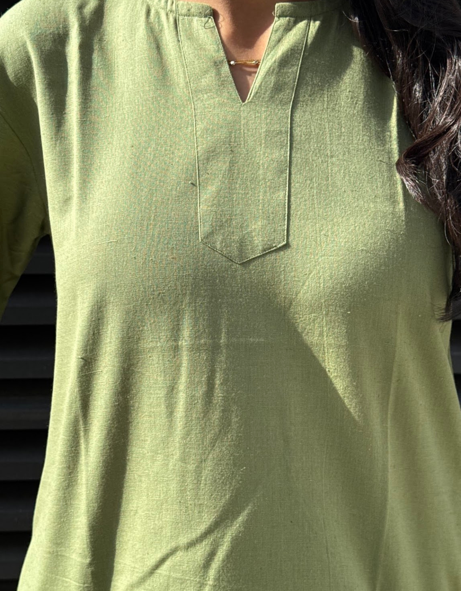 Light Green Short Culotte Cotton Flex Co-Ord Set