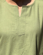 Light Green Culotte Cotton Flex Co-Ord Set