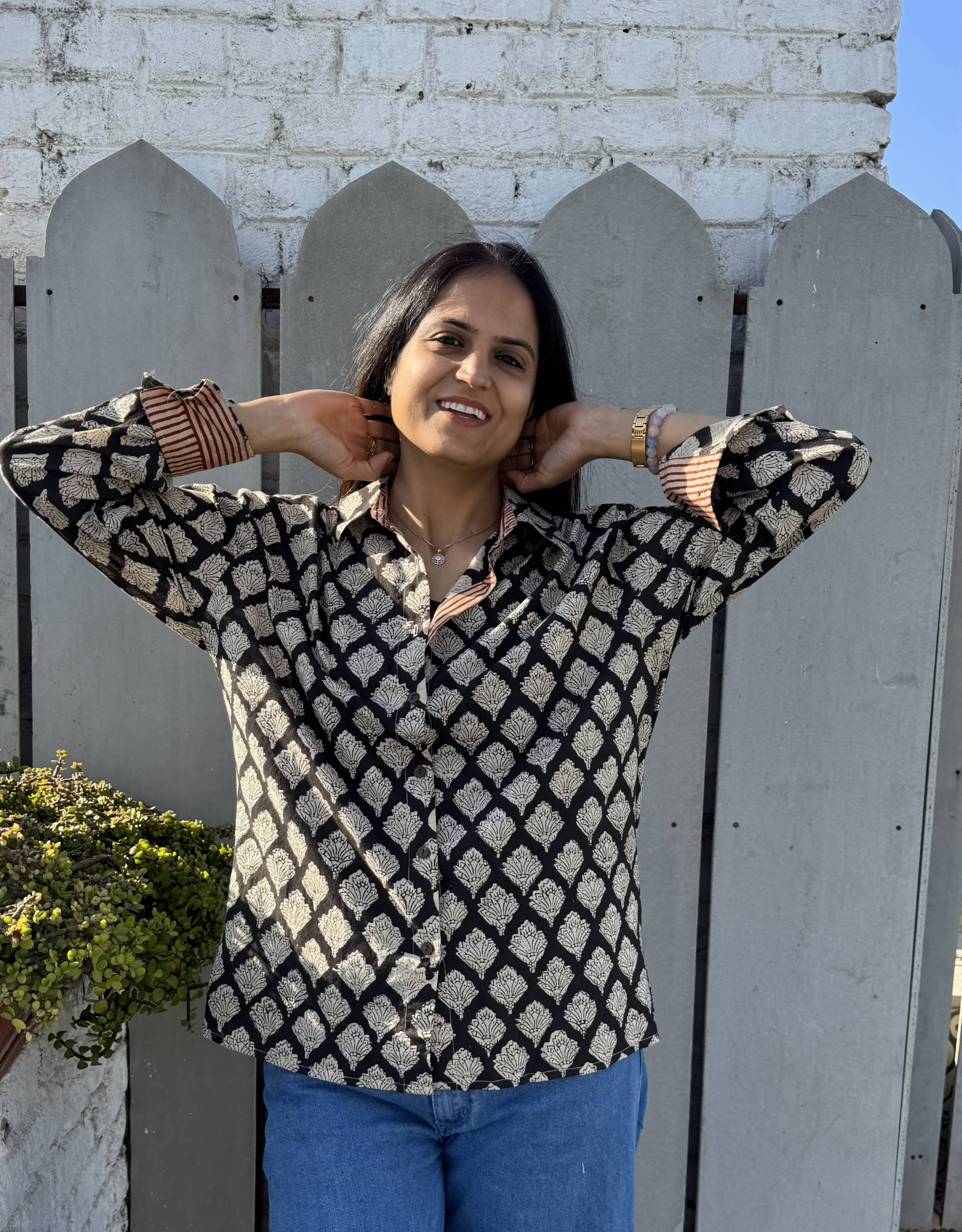 Mono B&W Butta 2 Cotton Oversized Shirt Without Pocket