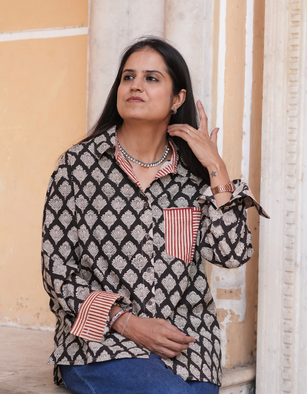 Mono B&W Butta 2 Cotton Oversized Shirt