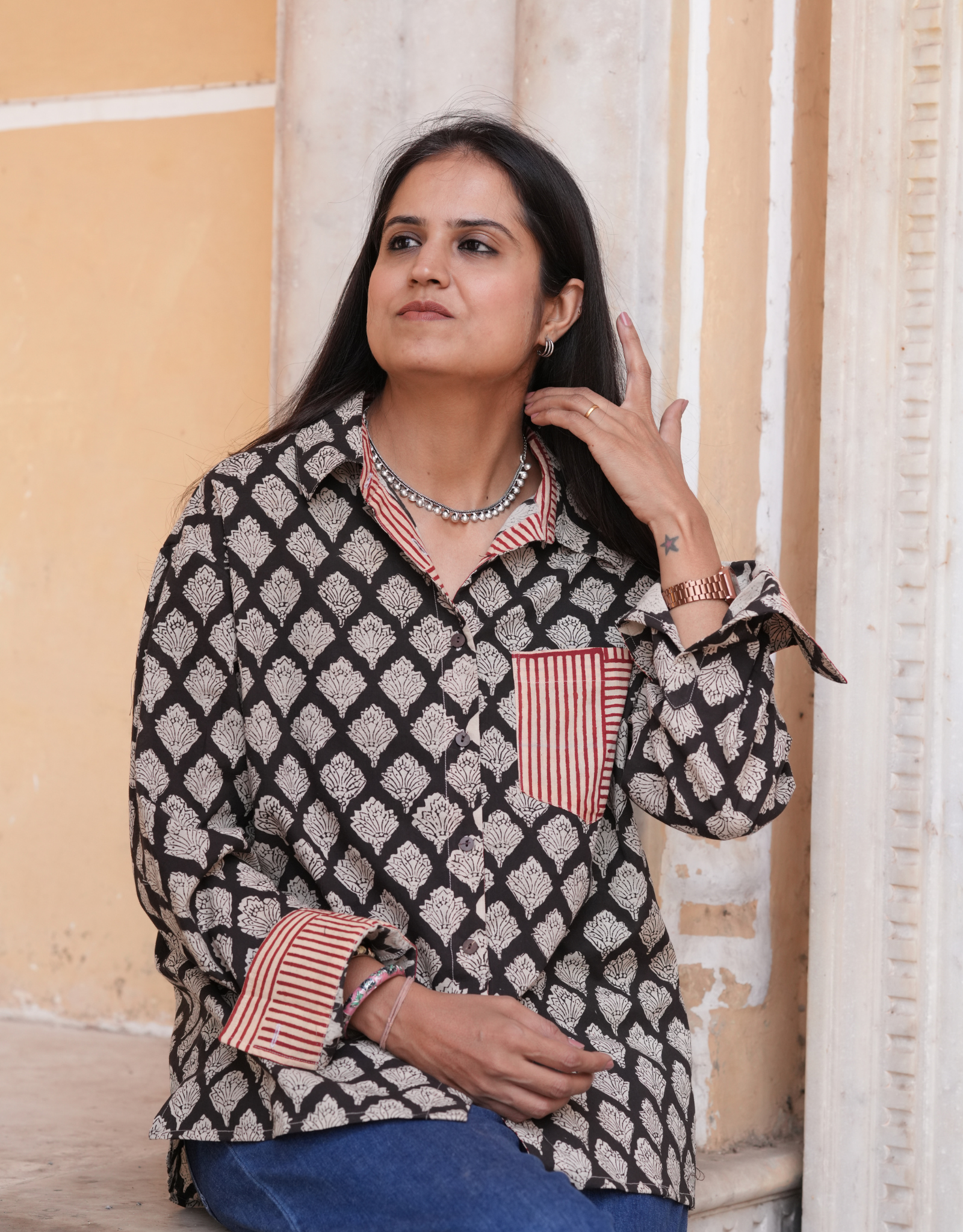 Mono B&W Butta 2 Cotton Oversized Shirt