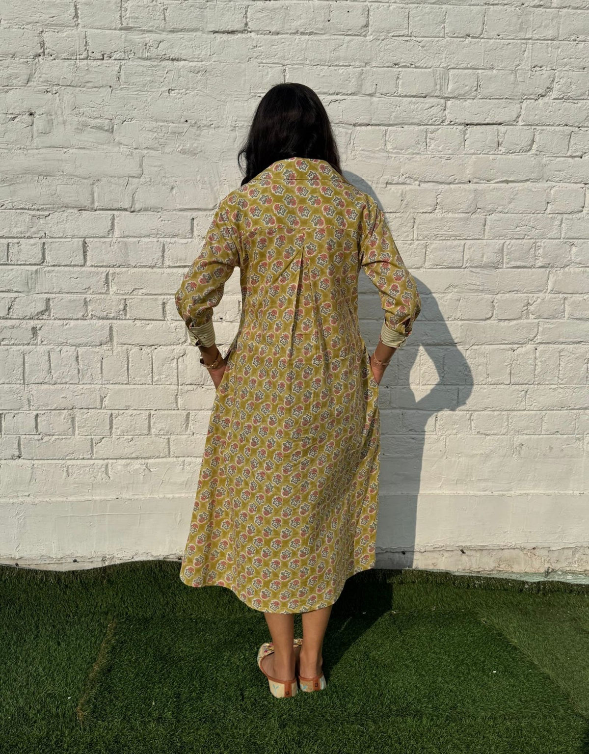 Olive Butti Cotton Regular Fit Dress
