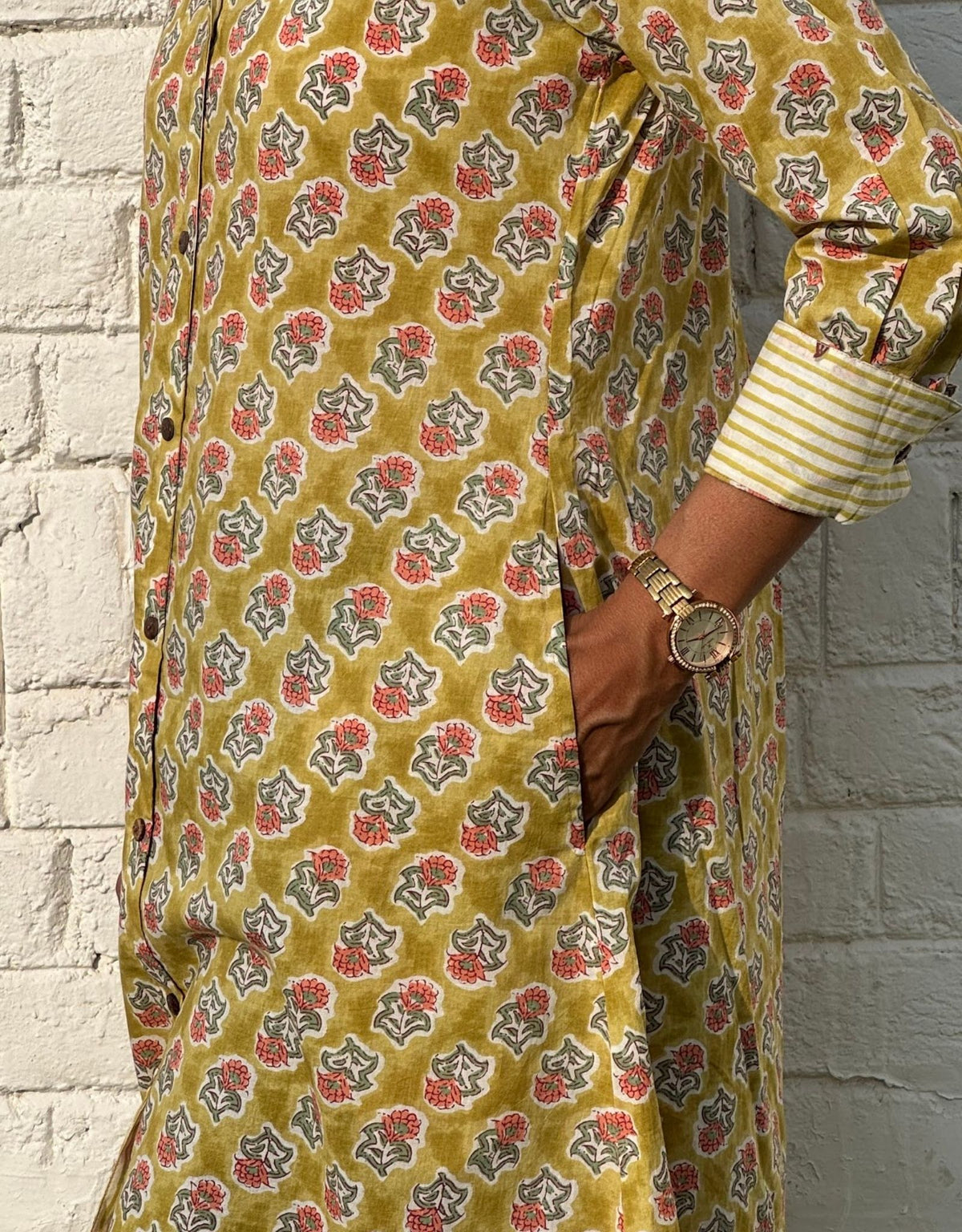 Olive Butti Cotton Regular Fit Dress