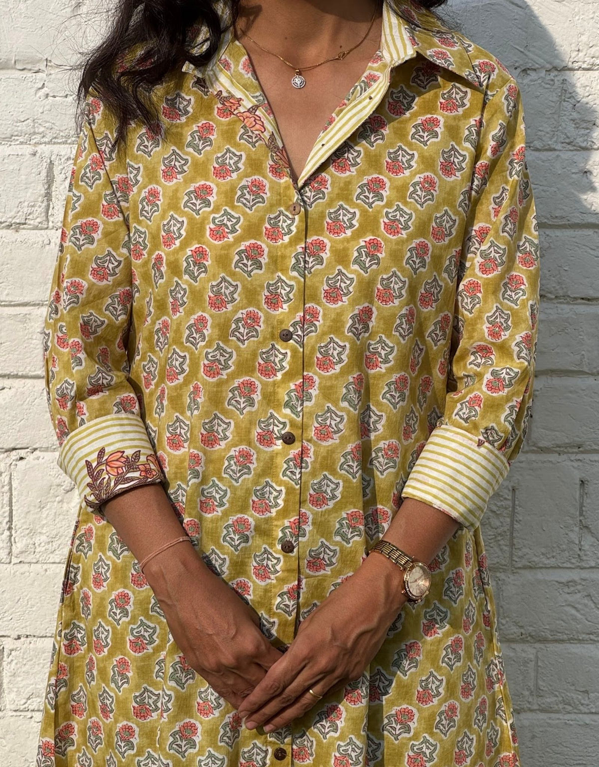 Olive Butti Cotton Regular Fit Dress