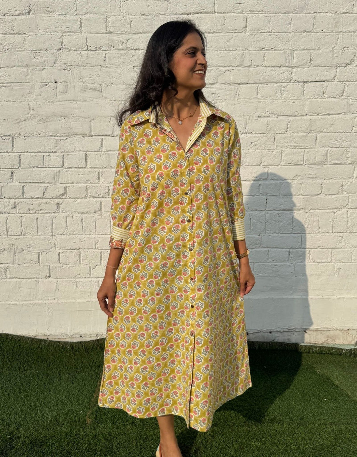 Olive Butti Cotton Regular Fit Dress