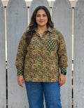 Bangalore Garden Paisley Cotton Oversized Shirt | Designed for Curves, Up to 6XL