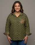 Bangalore Garden Butti Cotton Oversized Shirt | Designed for Curves, Up to 6XL