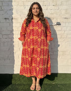 Jaipur Ikat Cotton Regular Fit Dress | Designed for Curves, Up to 6XL