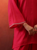 MulChanderi Short Kurta With Balloon Pant - Raani