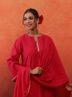 MulChanderi Short Kurta With Balloon Pant - Raani